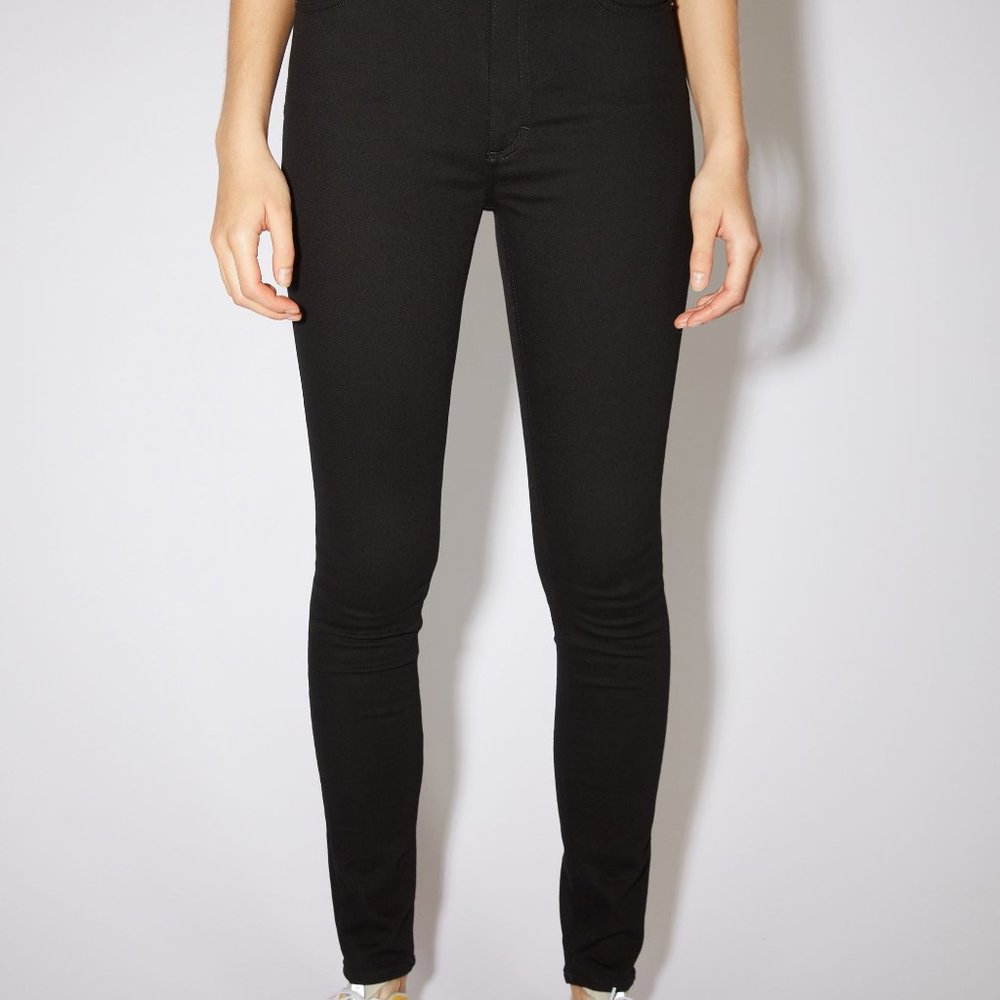 Acne Studios Black Peg High-Rise Skinny Jeans
